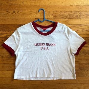 Embroidered Guess Crop Top